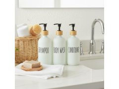 Dávkovače do koupelny na šampon, kondicionér a&nbsp;sprchový gel 2