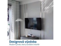 Dekorační zrcadlová lišta - stříbrná 3