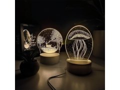 Dekorativní 3D lampa - medúza 6