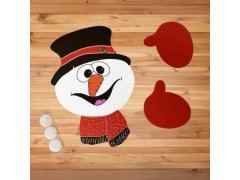 Dekorativní sněhulák na plot 3