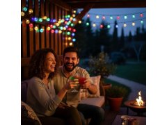 Dekorativní solární barevné osvětlení 30 žárovek 4,4 m 2