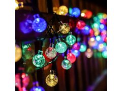 Dekorativní solární barevné osvětlení 30 žárovek 4,4 m 3