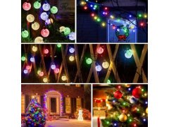 Dekorativní solární barevné osvětlení 30 žárovek 4,4 m 6