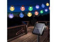 Dekorativní solární barevné osvětlení 30 žárovek 4,4 m 7