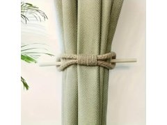 Dekorativní spona na závěs lano - hnědé 6