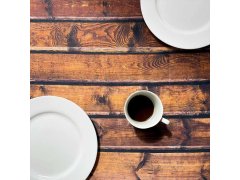 Dekorativní ubrus s&nbsp;dekorem dřeva 61 x 61 cm