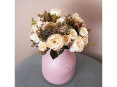 Dekorativní umělé květiny - krémové