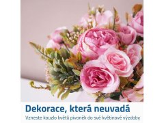 Dekorativní umělé květiny - růžové 2
