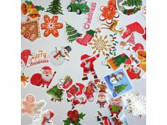 Dekorativní vánoční samolepky 50 ks 11