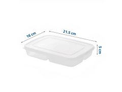 Dělená dóza na potraviny se 4 oddíly + víčko 7