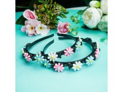 Dětská čelenka se sponkami - kytičky 8