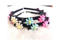 Dětská čelenka se sponkami - kytičky 9