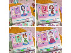 Dětská magnetická hra v&nbsp;kufříku oblékání panenek 6