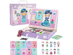 Dětská magnetická hra v&nbsp;kufříku oblékání panenek 7