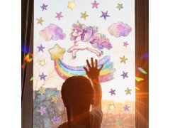 Dětská samolepka na okno - jednorožec