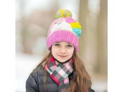 Dětská zimní sada čepice a&nbsp;rukavic s&nbsp;jednorožcem 2