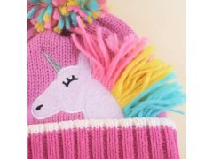 Dětská zimní sada čepice a&nbsp;rukavic s&nbsp;jednorožcem 3