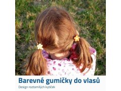 Dětské gumičky do vlasů 10 ks - kytičky 3