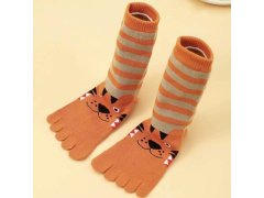 Dětské prstové ponožky větší - tygřík 5