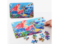 Dětské puzzle v&nbsp;plechové krabičce - mořská panna 12