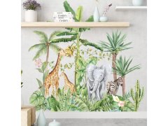 Dětské samolepky na zeď - zvířata z&nbsp;džungle