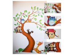 Dětské samolepky na zeď - zvířátka 13