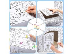 Dětský domeček k&nbsp;vybarvení s&nbsp;fixy 60,5 x 48 x 70 cm 10