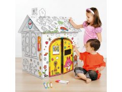 Dětský domeček k&nbsp;vybarvení s&nbsp;fixy 60,5 x 48 x 70 cm 12
