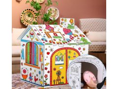 Dětský domeček k&nbsp;vybarvení s&nbsp;fixy 60,5 x 48 x 70 cm 2