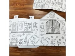 Dětský domeček k&nbsp;vybarvení s&nbsp;fixy 60,5 x 48 x 70 cm 3