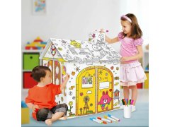 Dětský domeček k&nbsp;vybarvení s&nbsp;fixy 60,5 x 48 x 70 cm 4