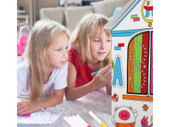 Dětský domeček k&nbsp;vybarvení s&nbsp;fixy 60,5 x 48 x 70 cm 6