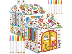 Dětský domeček k&nbsp;vybarvení s&nbsp;fixy 60,5 x 48 x 70 cm 7