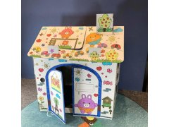 Dětský domeček k&nbsp;vybarvení s&nbsp;fixy 60,5 x 48 x 70 cm 8