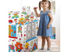 Dětský domeček k&nbsp;vybarvení s&nbsp;fixy 60,5 x 48 x 70 cm 9