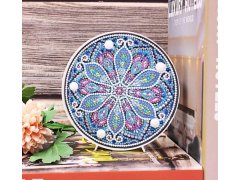 Diamantové malování LED lampička mandala - zlato stříbrná 12