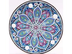 Diamantové malování LED lampička mandala - zlato stříbrná 14