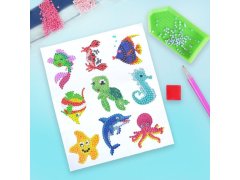 Diamantové malování pro děti samolepky - mořský svět 8