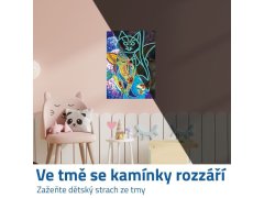 Diamantové malování svítící ve tmě - kočka 2