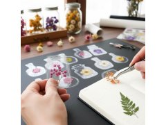 DIY herbář - samolepky na sušené květiny 12