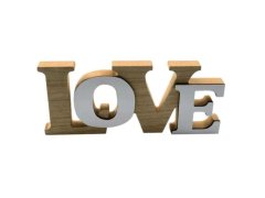Dřevěná dekorace LOVE 1