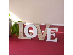 Dřevěná dekorace LOVE 15
