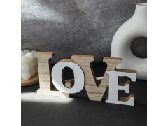 Dřevěná dekorace LOVE 5