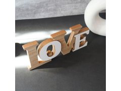 Dřevěná dekorace LOVE 6
