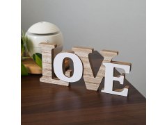 Dřevěná dekorace LOVE 7