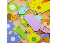 Dřevěná magnetická tabulka - zvířátka 12