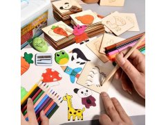 Dřevěná sada na obkreslování 100 ks 14