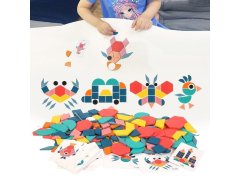 Dřevěná skládačka - geometrické tvary 180 ks 7