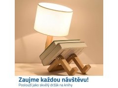 Dřevěná stolní lampa panáček 3