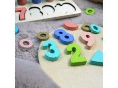 Dřevěná vkládačka - čísla, tvary, počítání 3